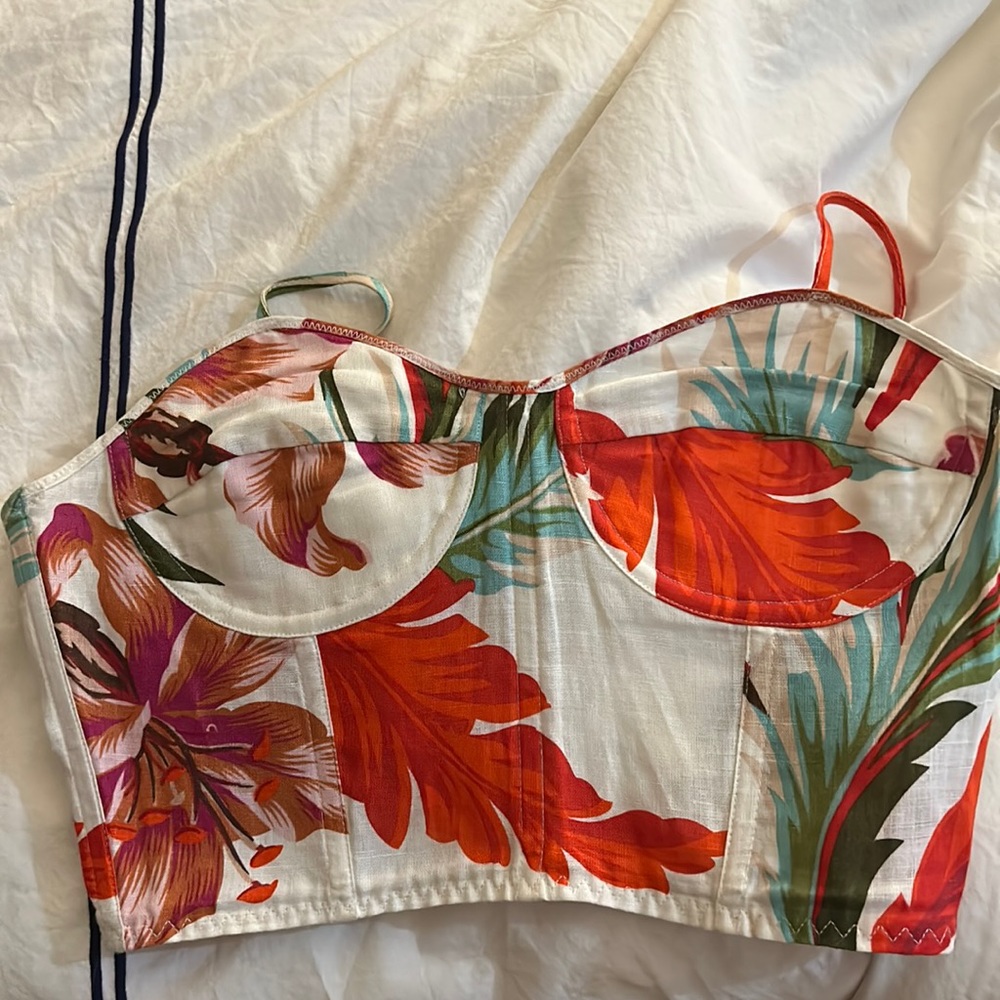 Calypso linen bralette